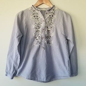  Floreat: Blue and white stripe long sleeve - 0